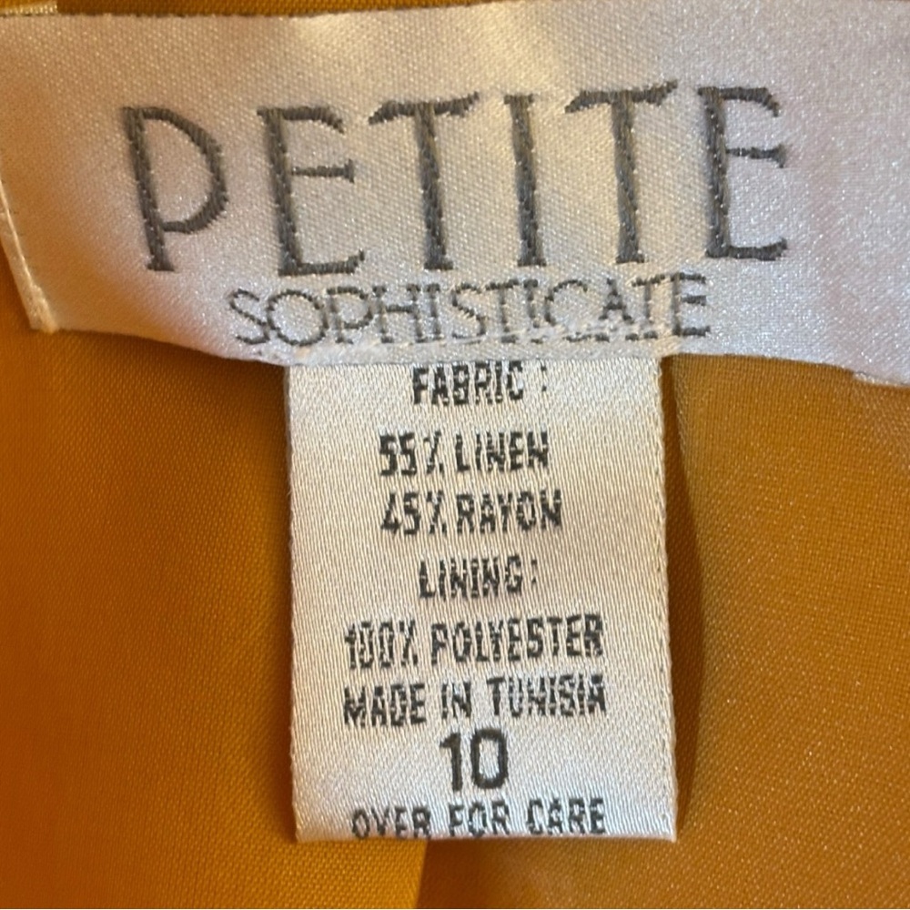 Petite Sophisticate Women's Yellow Vintage Suit Size 10 - Picture 7 of 7